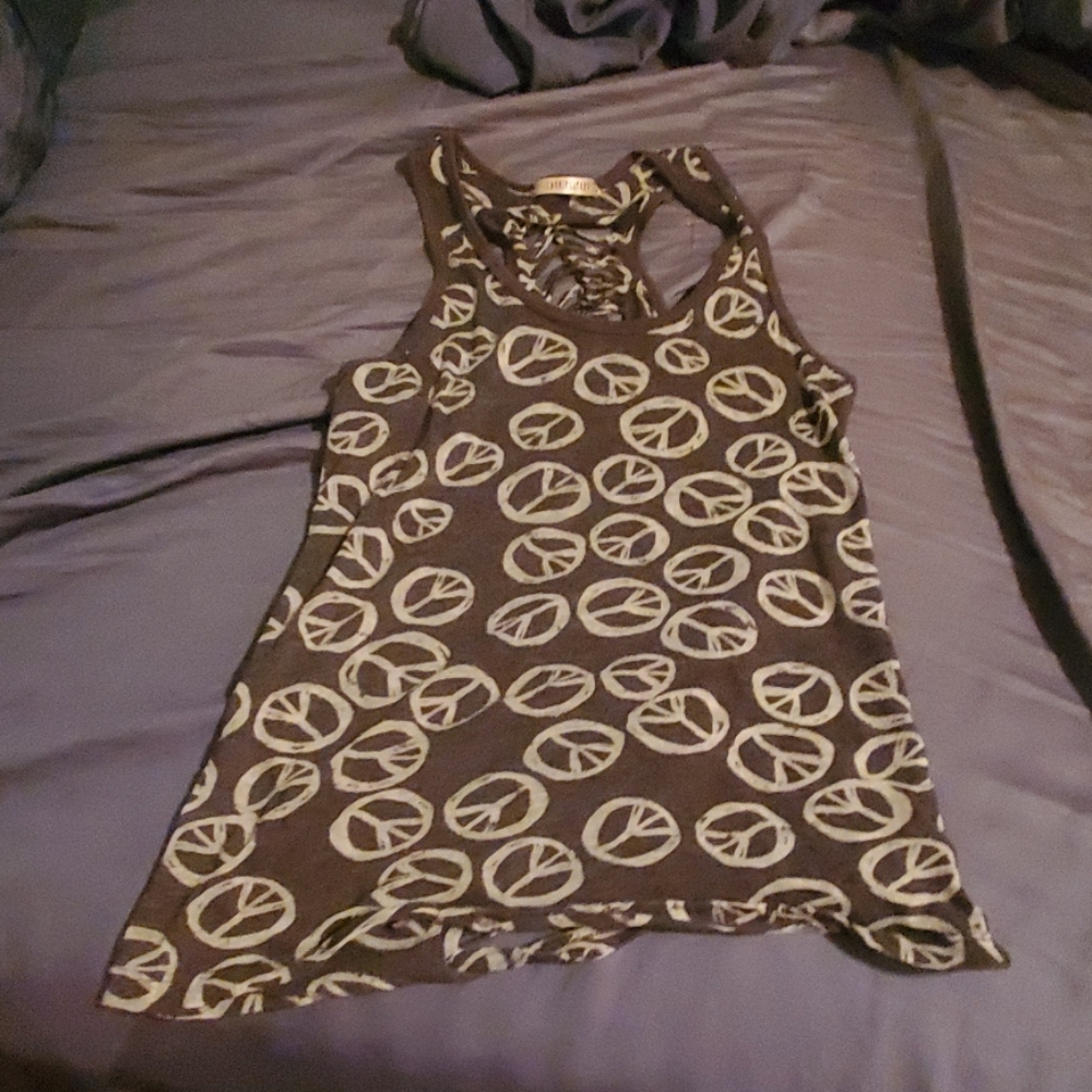 Tank top with tied back